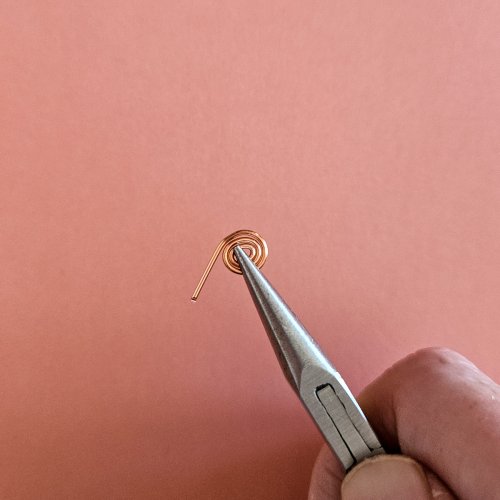 Margot Potter's Falloween Bracelet  - , Contemporary Wire Jewelry, Dapping, Dapping Jewelry, Findings, Clasps, Components, Wire Wrapping, Wrapping, Wire Wrapping Jewelry, Continue coiling